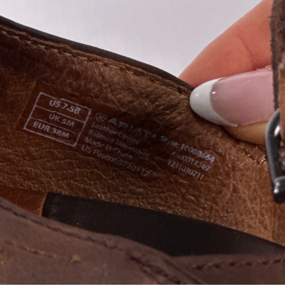 Ariat Womens Caroline Comfort Mary Jane Leather Wedge Brown 7.5 - Picture 9 of 9